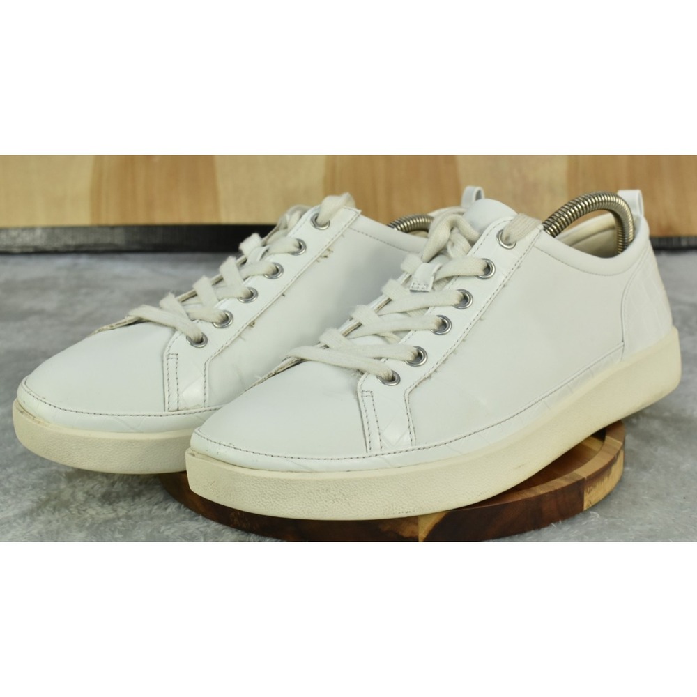 Vionic Winny Women Shoes Size 11 W White Faux Leather Lace Up Comfort Sneakers